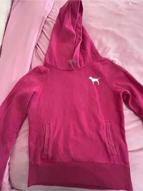 Victoria's Secret PINK Hot Pink Hoodie with Small Dog Logo